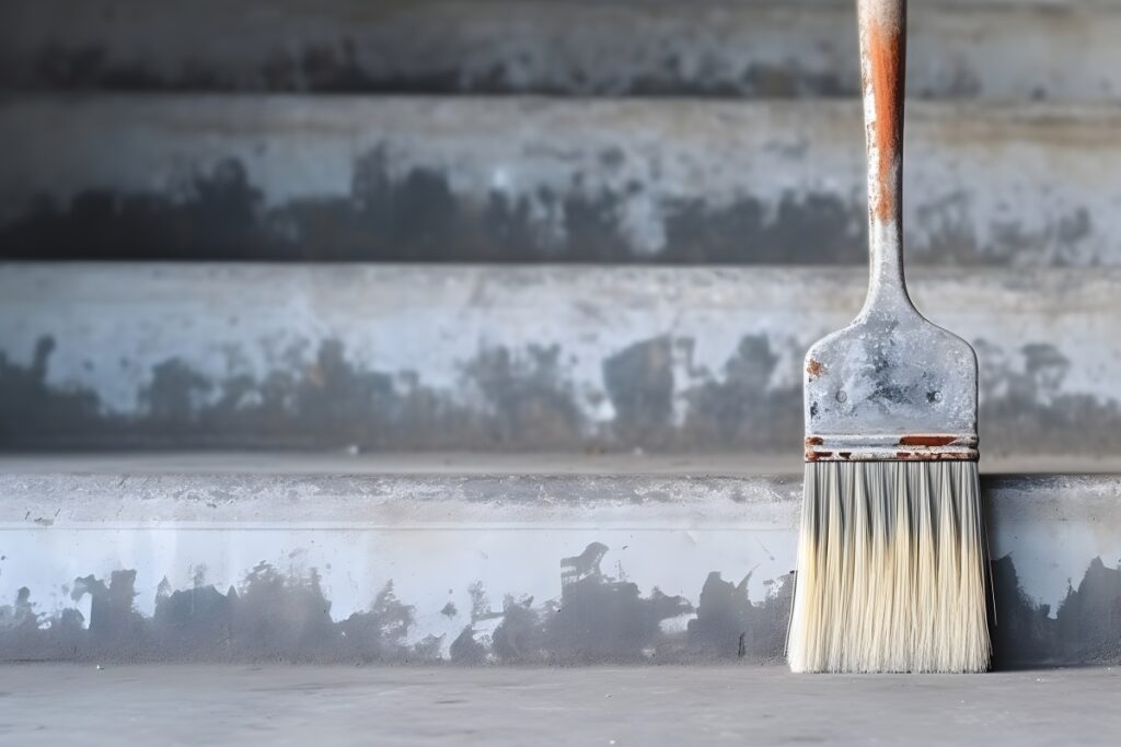 Malowanie ścian betonowych w domowych garażach i piwnicach.